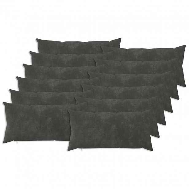 vidaXL Povlak na polštář 12 pcs HEERLEN Antracitová 40 x 80 cm