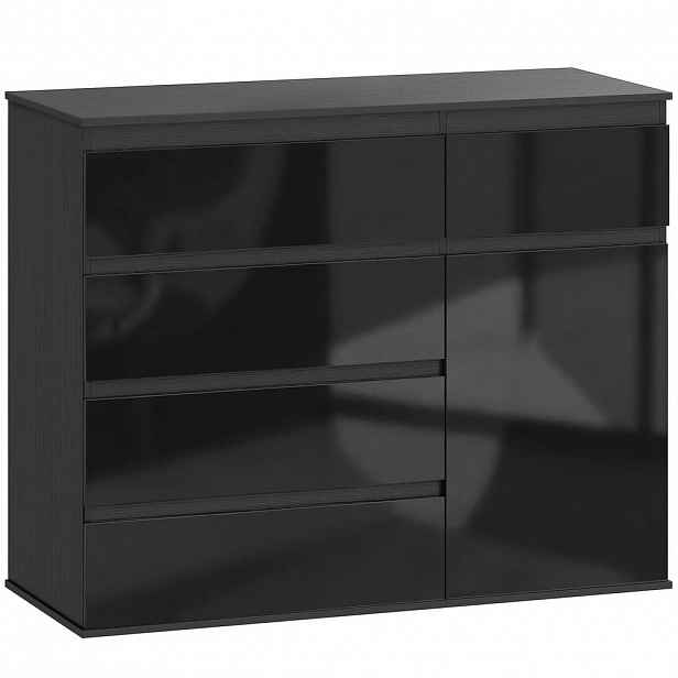 HOMCOM SIDEBOARD černý 100/40/80 cm