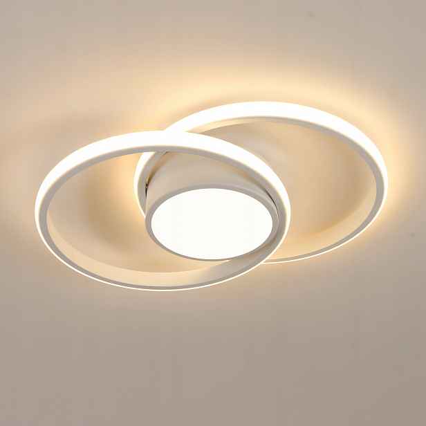 Led Stropní Svítidlo Lustr Bílé Moderní Plafon do Ložnice 3000K 42W