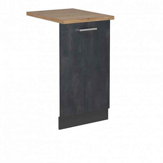 Vicco ČELNÍ PANEL MYČKY R-Line Černý beton 45 cm , PD Dub