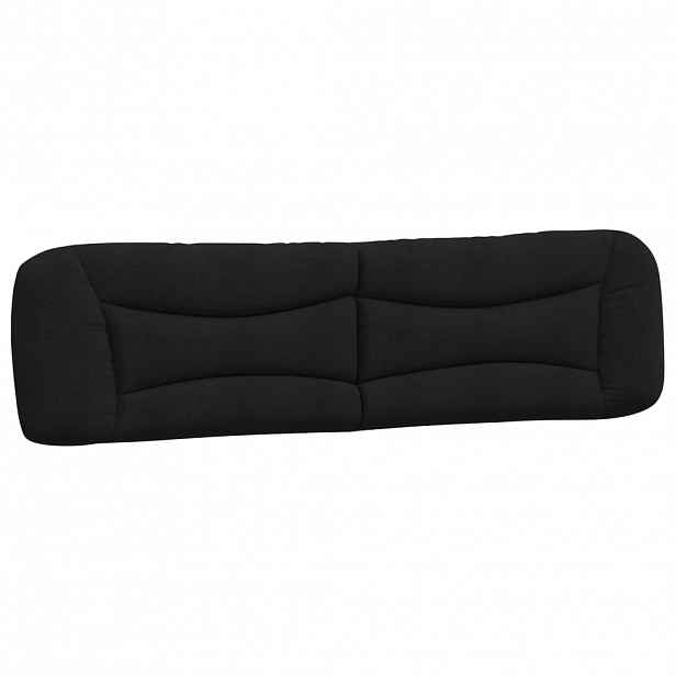 vidaXL Polštář na čelo postele Hvar černý 200 cm textil