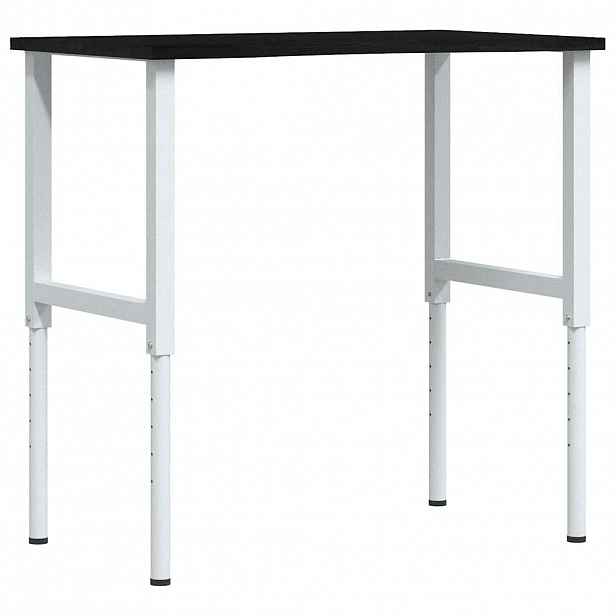 vidaXL Pracovní stůl tmavě hnědý 100 x 60 x (71,5–98) cm masivní dub