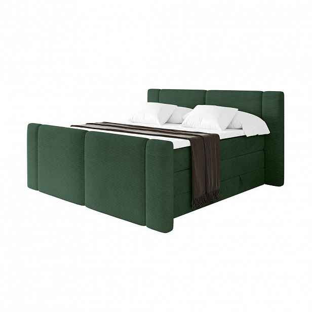 ALTDECOR POSTEL boxspring s matracemi H3/H4 - EVON KING Zanozek - 140x200 cm Zelená