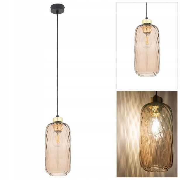 Černá závěsná lampa Pescara v moderním tvaru nad kuchyňským pultem Tk Lighting