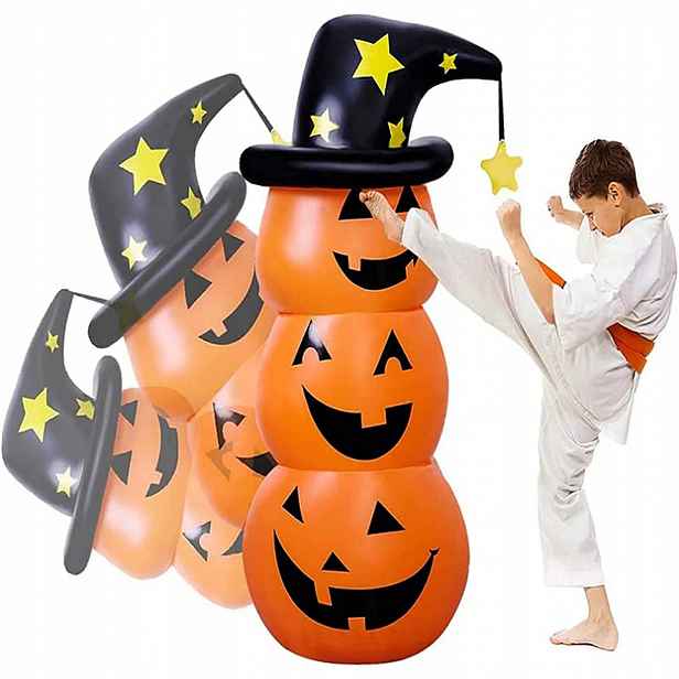 Nafukovací Dýně Halloween Led Světelná Dekorace Do Zahrady I Domu