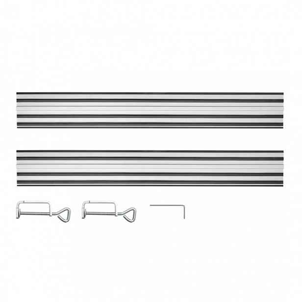Vodicí Lišty 2 X 700 MM, Spojovací Materiál, 2 Svorky 58G023-732 Graphite