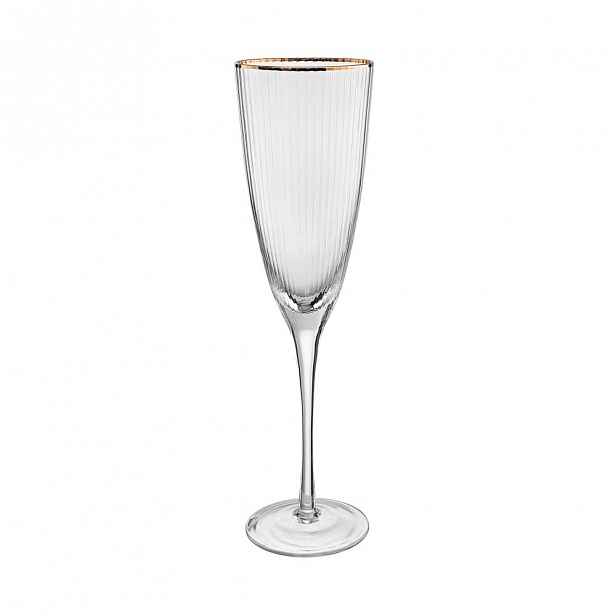 Butlers GOLDEN TWENTIES Sada sklenic na šampaňské se zlatým okrajem 250 ml 4 ks