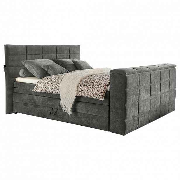 Carryhome POSTEL BOXSPRING, 180/200 cm, šedá