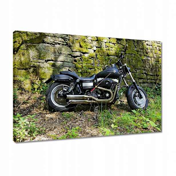 Hodiny 60x40 Harleyem na výlet