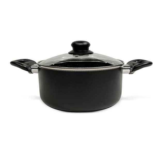 Kastrol s poklicí Kitchisimo Nero ø20cm 2,5l nepřilnavý povrch