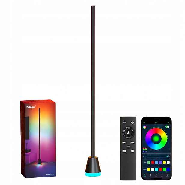 Led Podlahová Lampa Feliigo Inteligentní Smart Rgb 16 Milionů Barev +dálkový Ovladač Diy