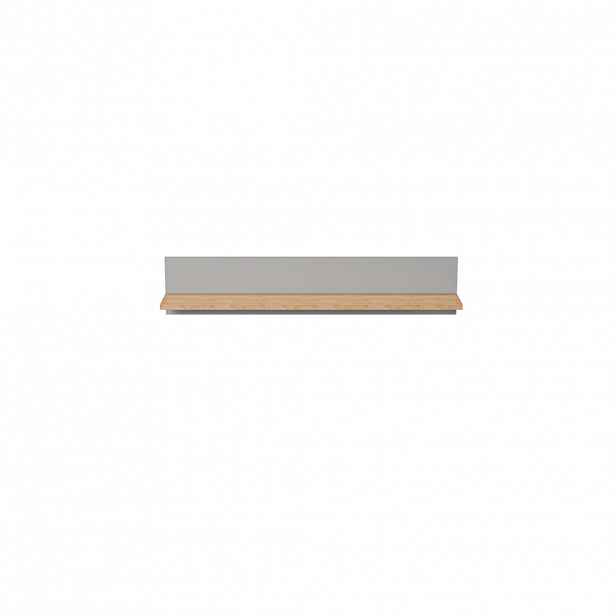RAUMHIRSCH FURNITURE NÁSTĚNNÁ POLICE Denver šedá 100/20/17,8 cm