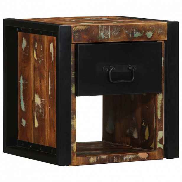 vidaXL Noční skříňka Multicolour 40x35x40 cm Masivní dřevo Reclaimed