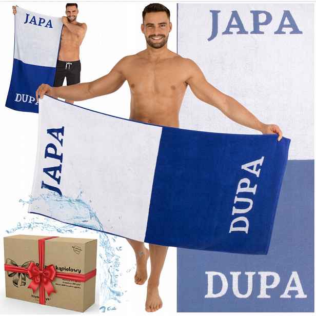 Vtipný koupelový ručník pro tlustého chlapa 70x140 dárek pro muže