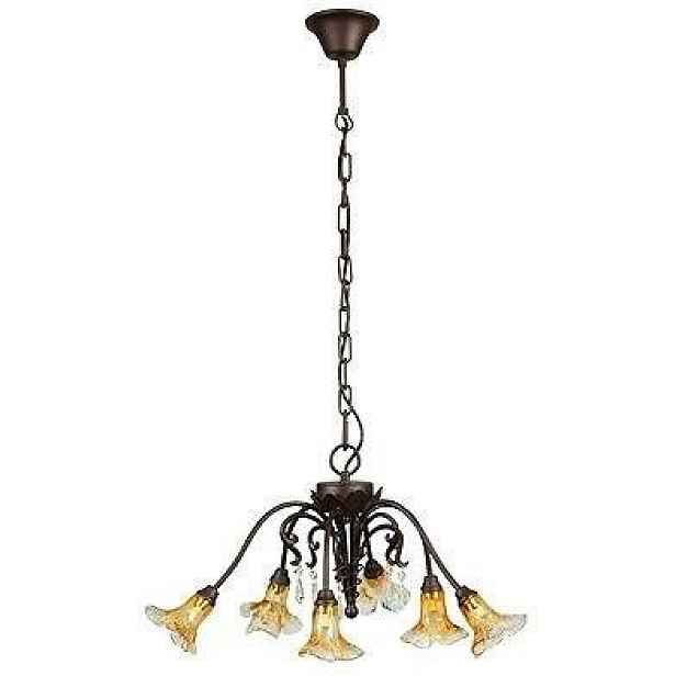 Závěsná stropní lampa 3+3x40W G9 patina L&H Corsa