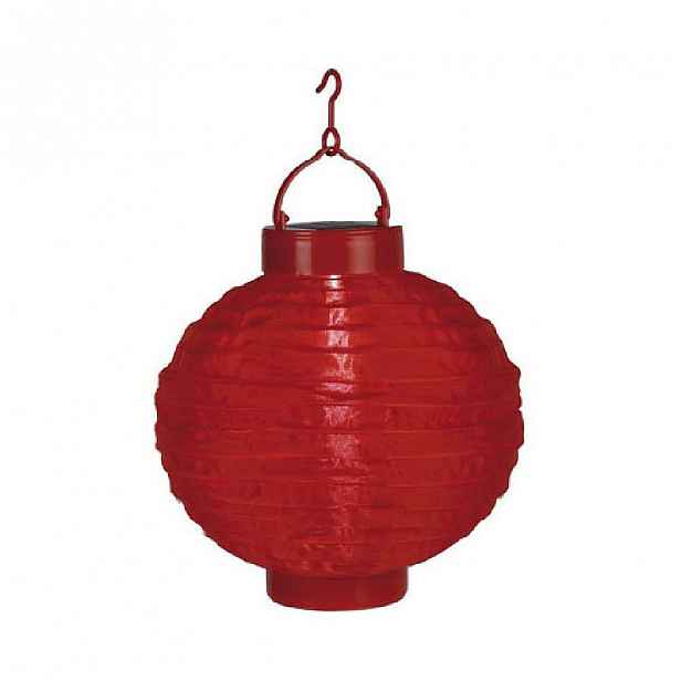 Červený venkovní solární LED lampion Best Season Summer, ø 30 cm