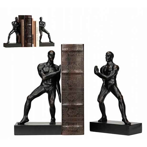 Opěrky na knihy podpěra bookend Atleci dekorace do obývacího pokoje 2 ks