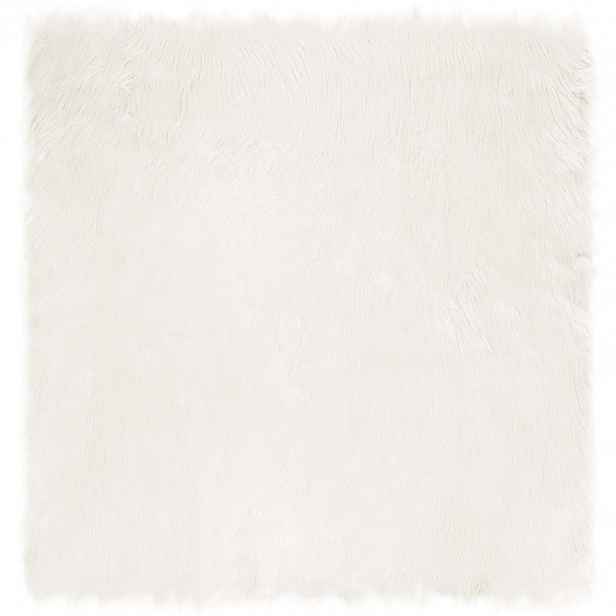 vidaXL Koberec z umělé ovčí kožešiny TAFALLA Bílá 120 x 120 cm