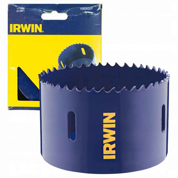 Korunkový Vrták bimetalová Irwin 111 mm na ocel, dřevo, hliník, kovy