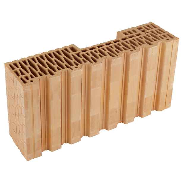 Cihla broušená HELUZ FAMILY 50-K-1/2 poloviční krajová 125×500×249 mm