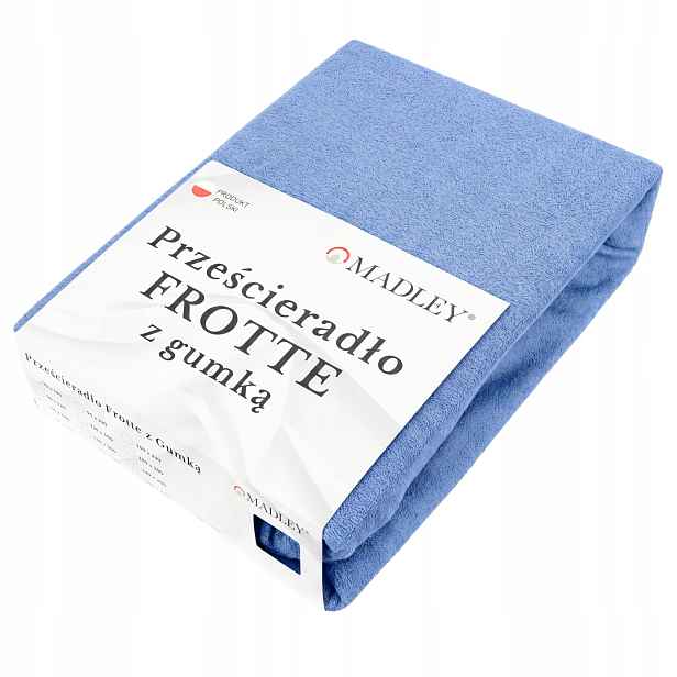Froté prostěradlo s Gumičkou 200x220 Silné 200g Bavlna Modré Madley