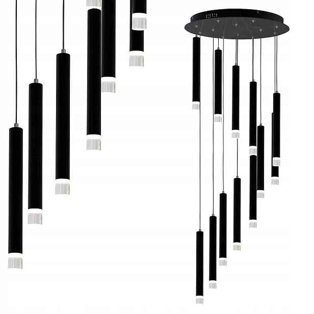 MiLAGRO Závěsná lampa Carbon 12W Led lustr Stropní osvětlení
