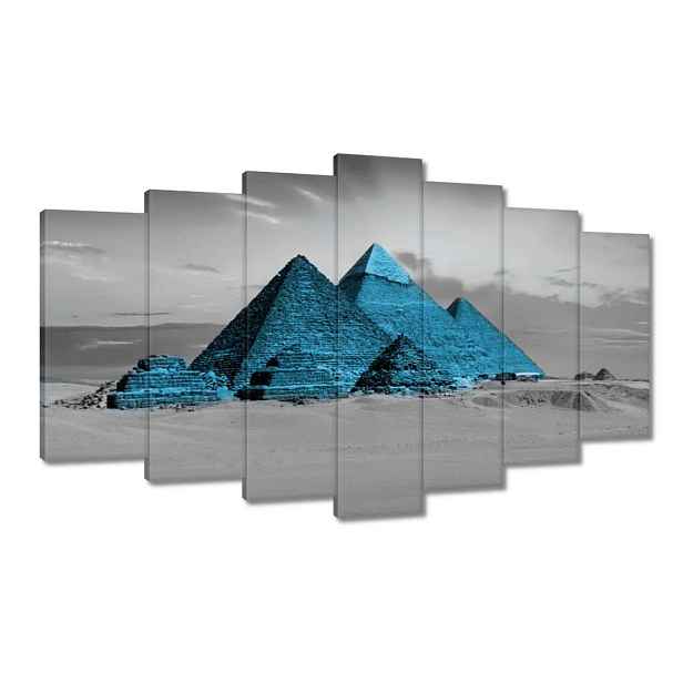 Obrazy 140x80 Modré pyramidy