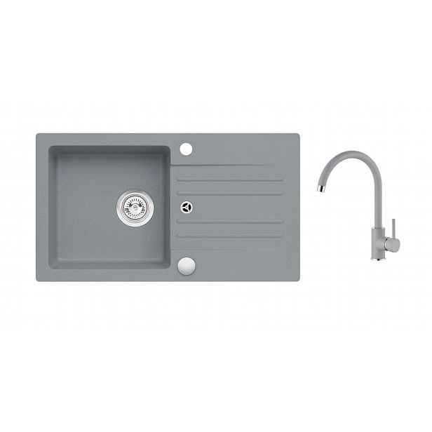 Alveus - Set dřezu Cortina 140 a baterie Kati, concrete SETA25981