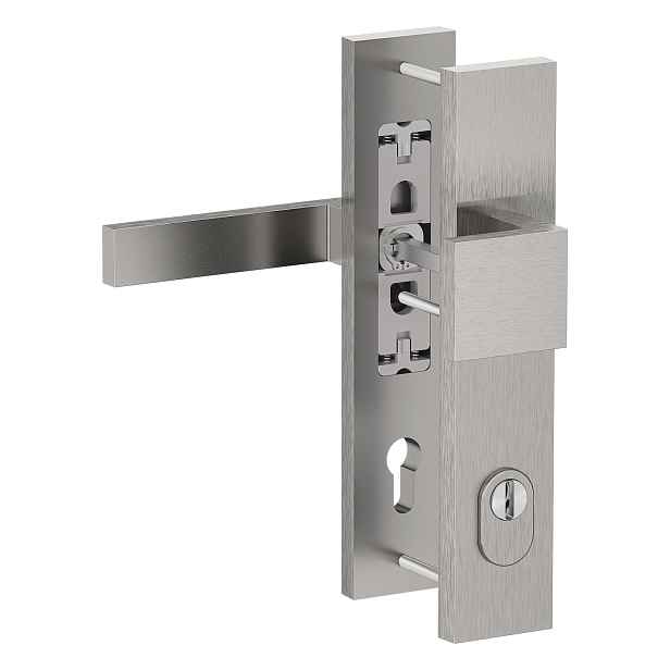 klika úchytka Medos Dublin 72 RC3 F6 inox s krytem proti provrtání