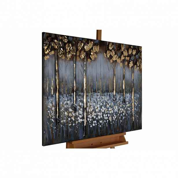 KUNSTLOFT KOVOVÝ OBRAZ LESNÍ ŠEPOT, 100/70 CM