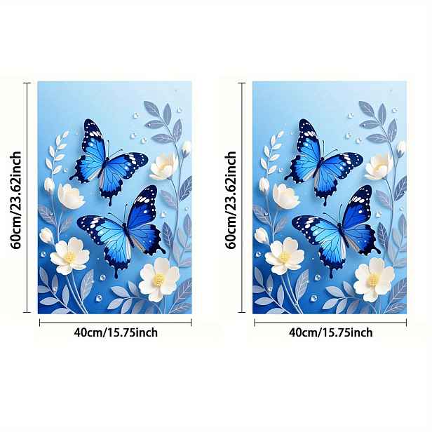 TEMU 1 ks 2 ks, Ručník, Jednostranný potisk, Obdélníkový 40×60 cm, Motýlí 2D , Měkký, Pohodlný, Odolný, Bez zápachu, Vhodný do koupelny, kuchyně, na