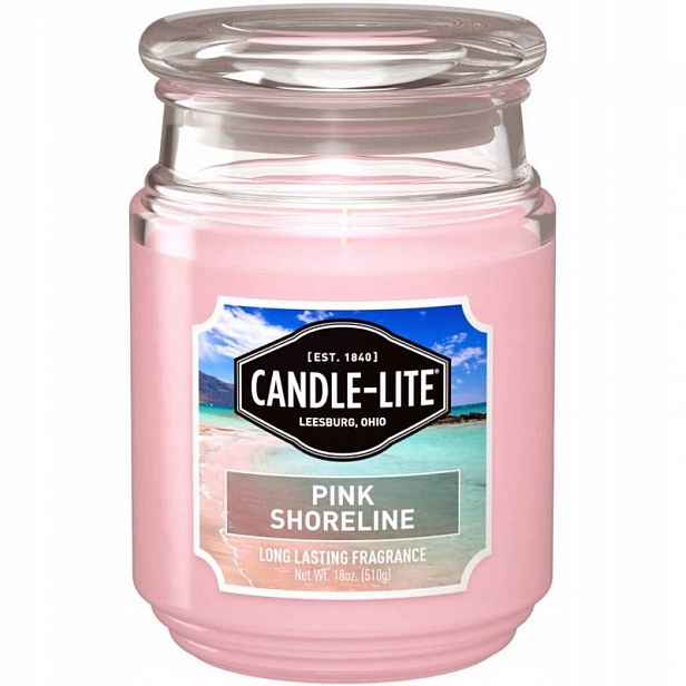 Velká svíčka Pink Shoreline Candle-lite