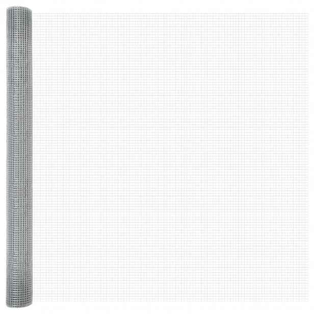 vidaXL Svařovaný drátěný plot 5000 x 150 cm Stříbrná