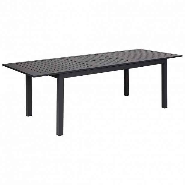 Beliani ZAHRADNÍ STŮL 180-240/90 cm Plast Tmavě šedý Skaloma