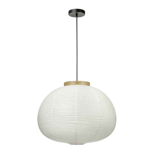 Bílé závěsné svítidlo s papírovým stínidlem ø 60 cm Kami – Blomus