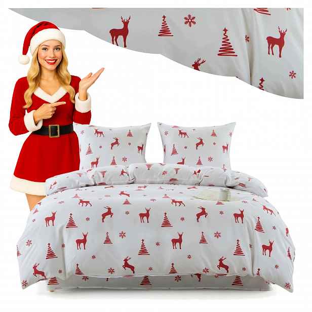 Povlečení 160x200 2 povlečení Sada Povlečení Vánoční bavlněná Xmas