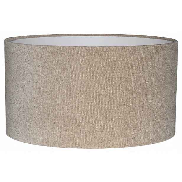 Stínítko válec E27 E14 béžová Boucle ⌀ 35 cm h20 Zavinovací okraje Venosa