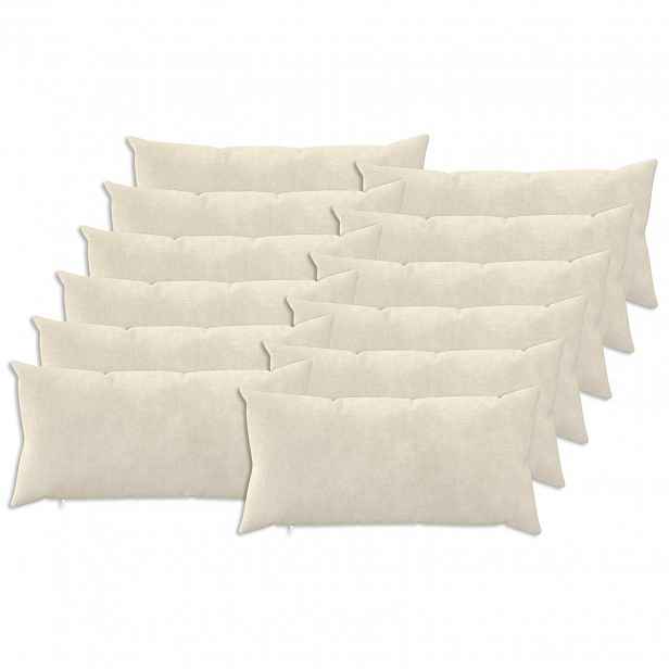 vidaXL Povlak na polštář 12 pcs HEERLEN Krémová 40 x 80 cm