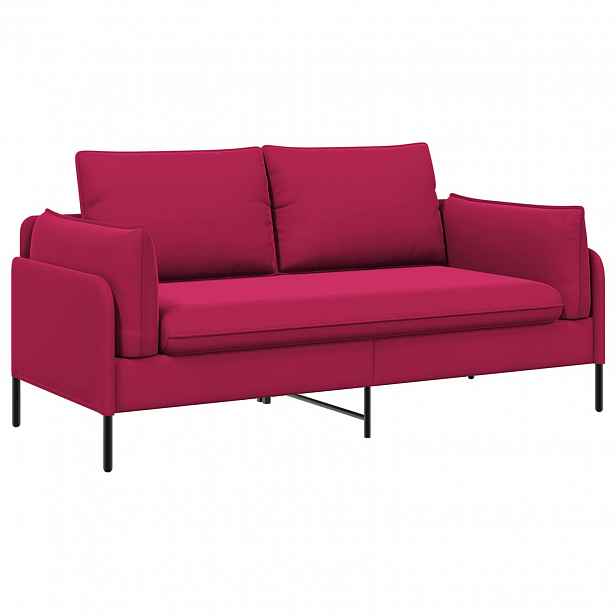 vidaXL Sofa pro dvě osoby Pro 2 osobu Víno Červené 188 x 81 x 89 cm