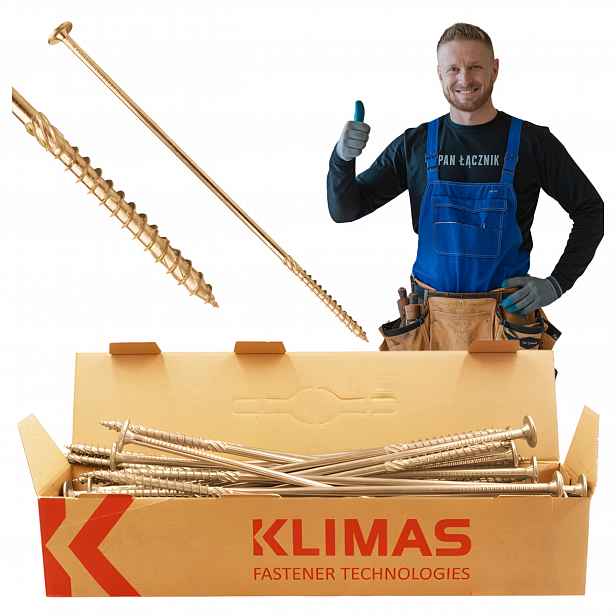Tesařské Vruty Do Dřeva 6x260 Talířové Torx 100 Ks WKCP-06260 Klimas