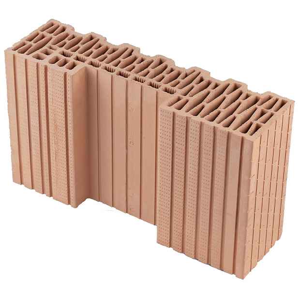 Cihla broušená HELUZ FAMILY 44-K-1/2 poloviční krajová 125×440×249 mm