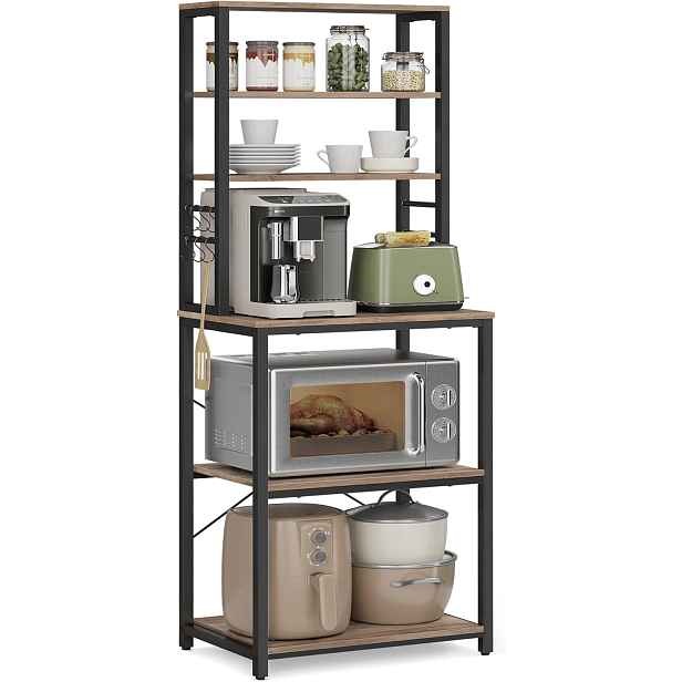 SONGMICS Kuchyňský regál Vasagle Vogues 60 cm černý/šedý