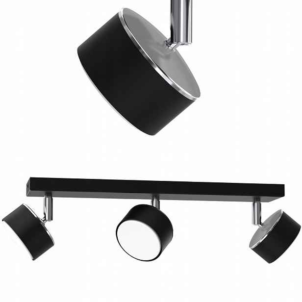 Stropní Svítidlo Stropní Reflektor Černý Chrom Pohyblivý Led GX53 Polská Lampa