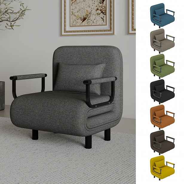 TEMU Rozkládací pohovka Futon křeslo pro domácí kino | Nastavitelné opěradlo a podnožka | Ergonomický design | Pěna s vysokou hustotou | Vhodné pro