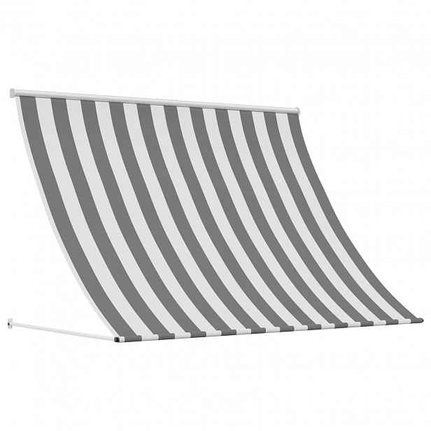 vidaXL Markýza Antracitová a bílá 400 x 150 cm