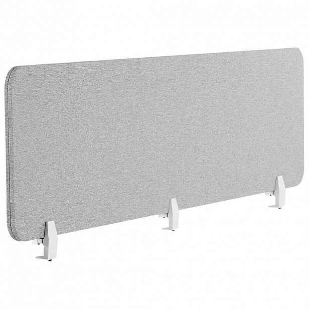 Beliani DĚLICÍ STĚNA NA STŮL 180 x 40 cm Světle šedá Wally