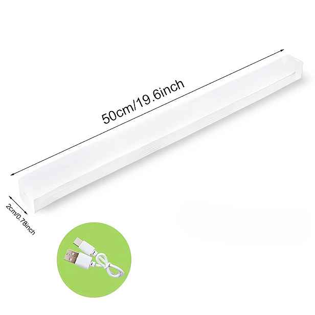 TEMU LED Svítidlo pod Skříňku s Pohybovým Senzorem | Napájení přes USB a Baterie | Noční Světlo | Vhodné do Ložnic, Kuchyní, Chodeb a na Schodiště |