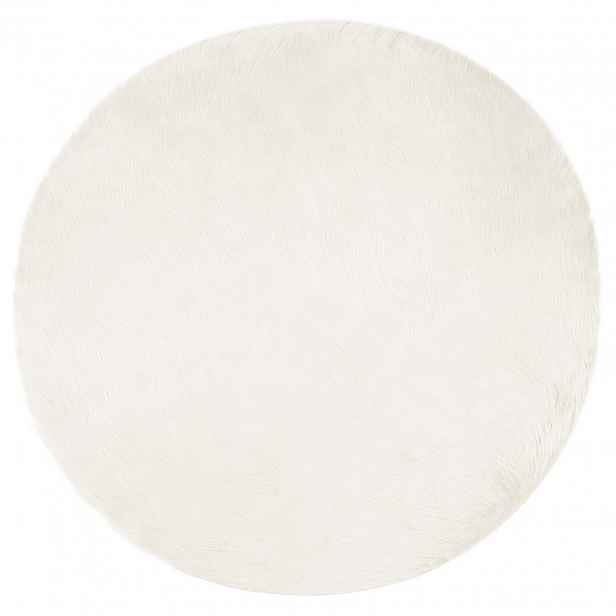 vidaXL Koberec z umělé ovčí kožešiny TAFALLA Bílá Ø 80 cm Polyester