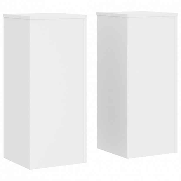 vidaXL Stojan na rostliny 2 ks Bílá 30 x 30 x 70 cm Kompozitní dřevo