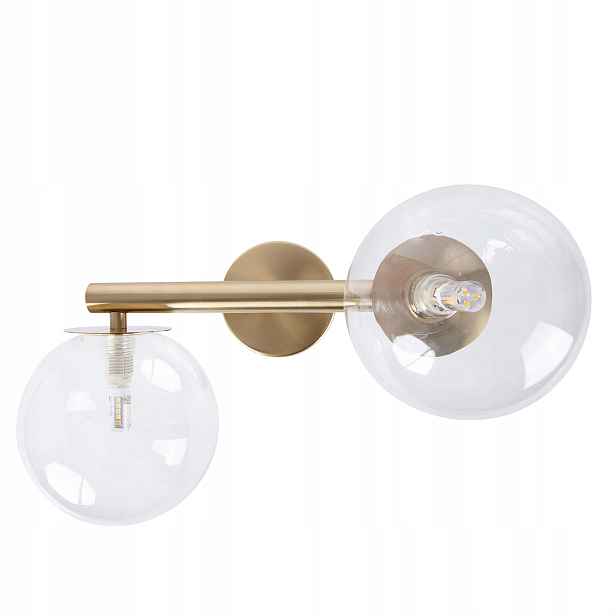Nástěnná lampa Avola 2xG9 Zlatá Transparentní Sigma Lighting